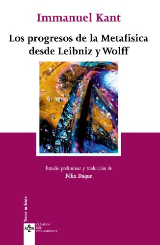Los progresos de la Metafísica desde Leibniz y Wolff de Immanuel Kant, portada del libro