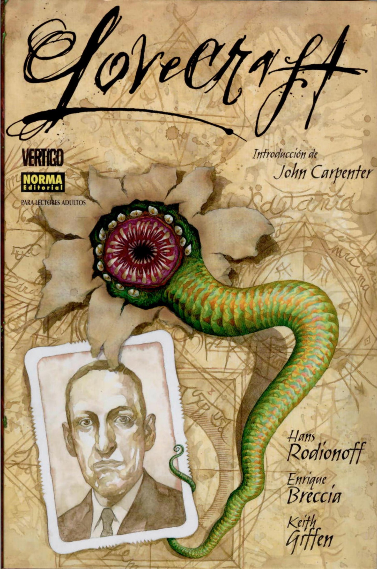LOVECRAFT NOVELA GRAFICA de Hans Rodionoff Keith Giffen Enrique, portada del libro
