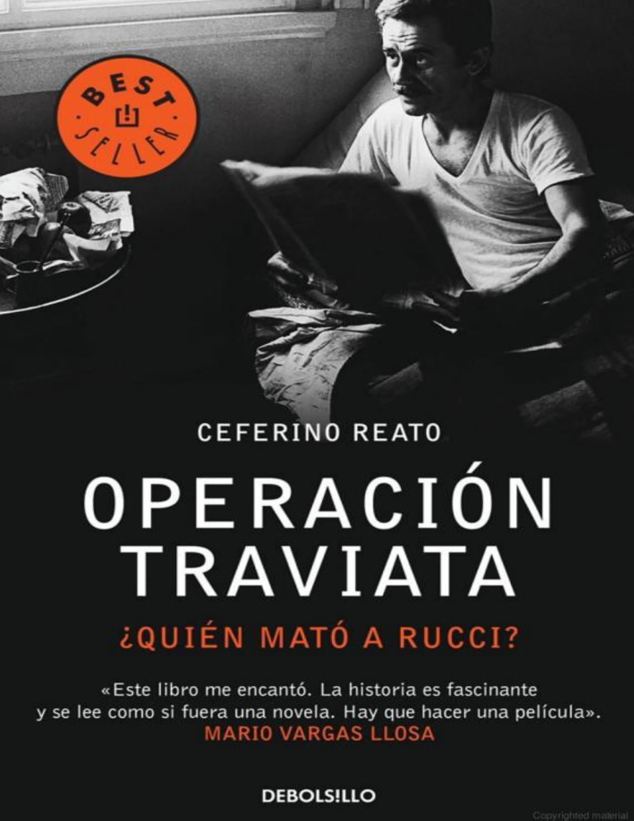 Operacion Traviata de Ceferino Reato, portada del libro