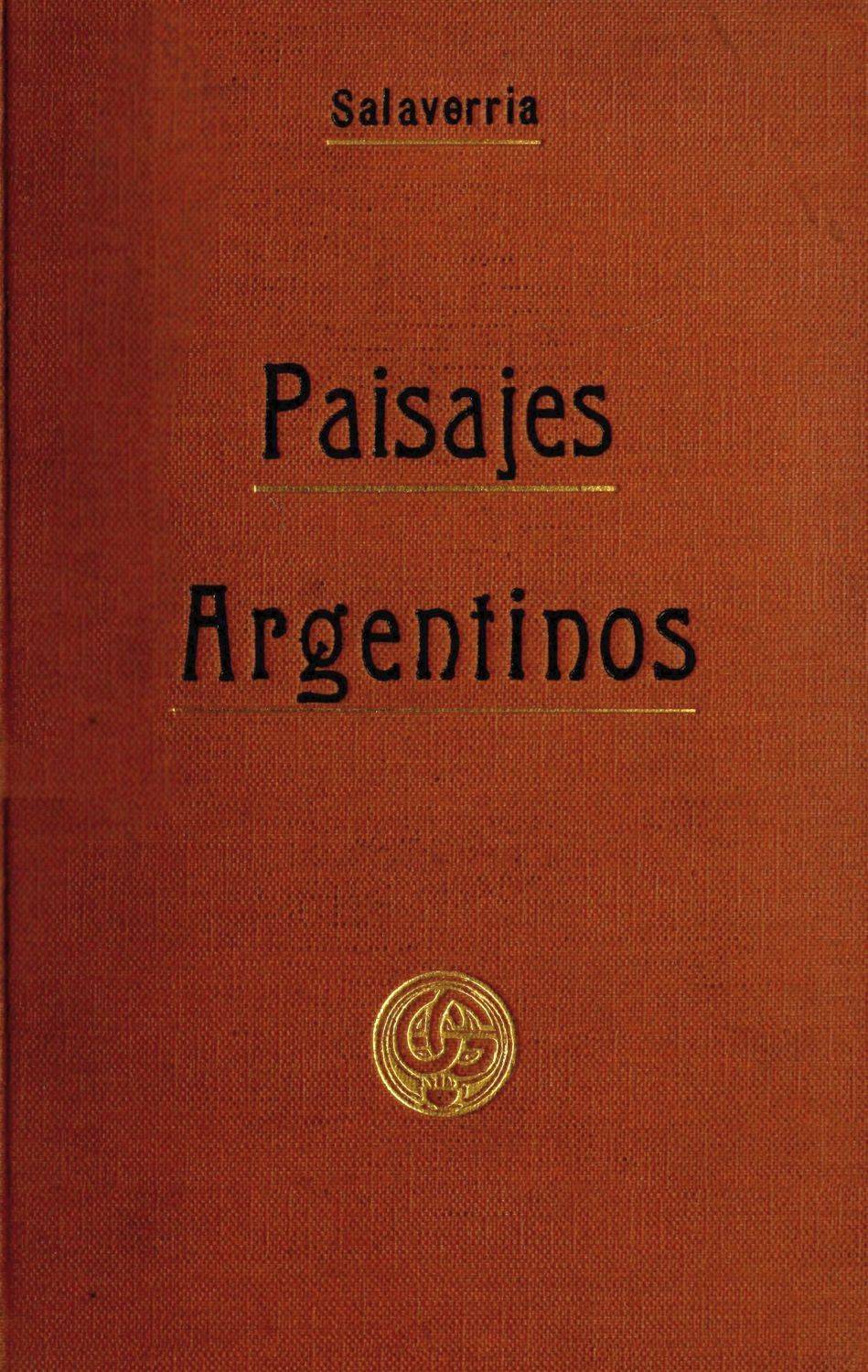 Paisajes Argentinos de José María Salaverría, portada del libro