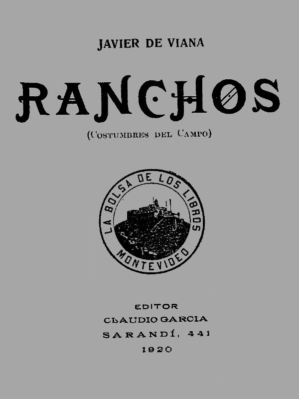 Ranchos (Costumbres del Campo) de Javier de Viana, portada del libro