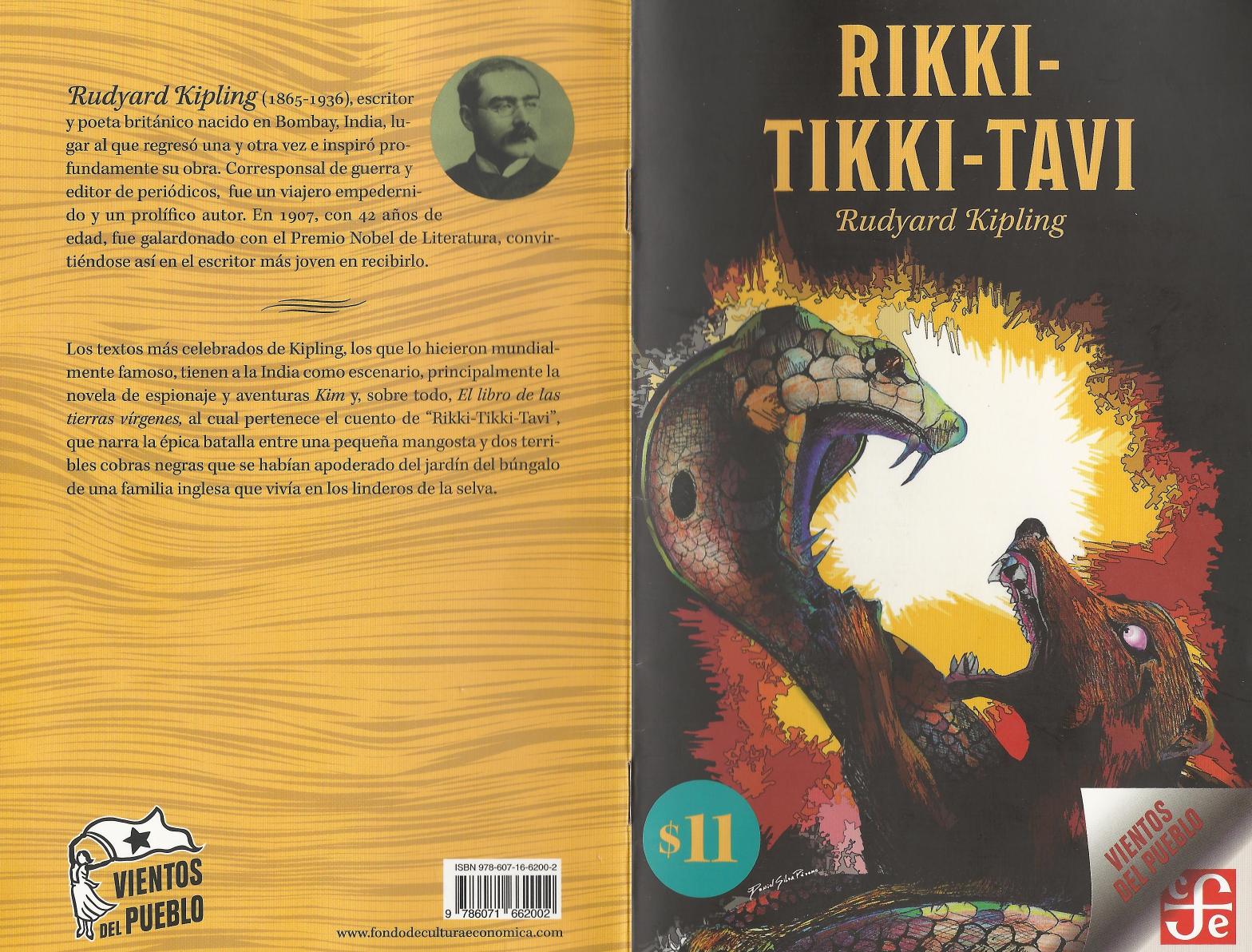 Rikki-Tikki-Tavi de Rudyard Kipling, portada del libro