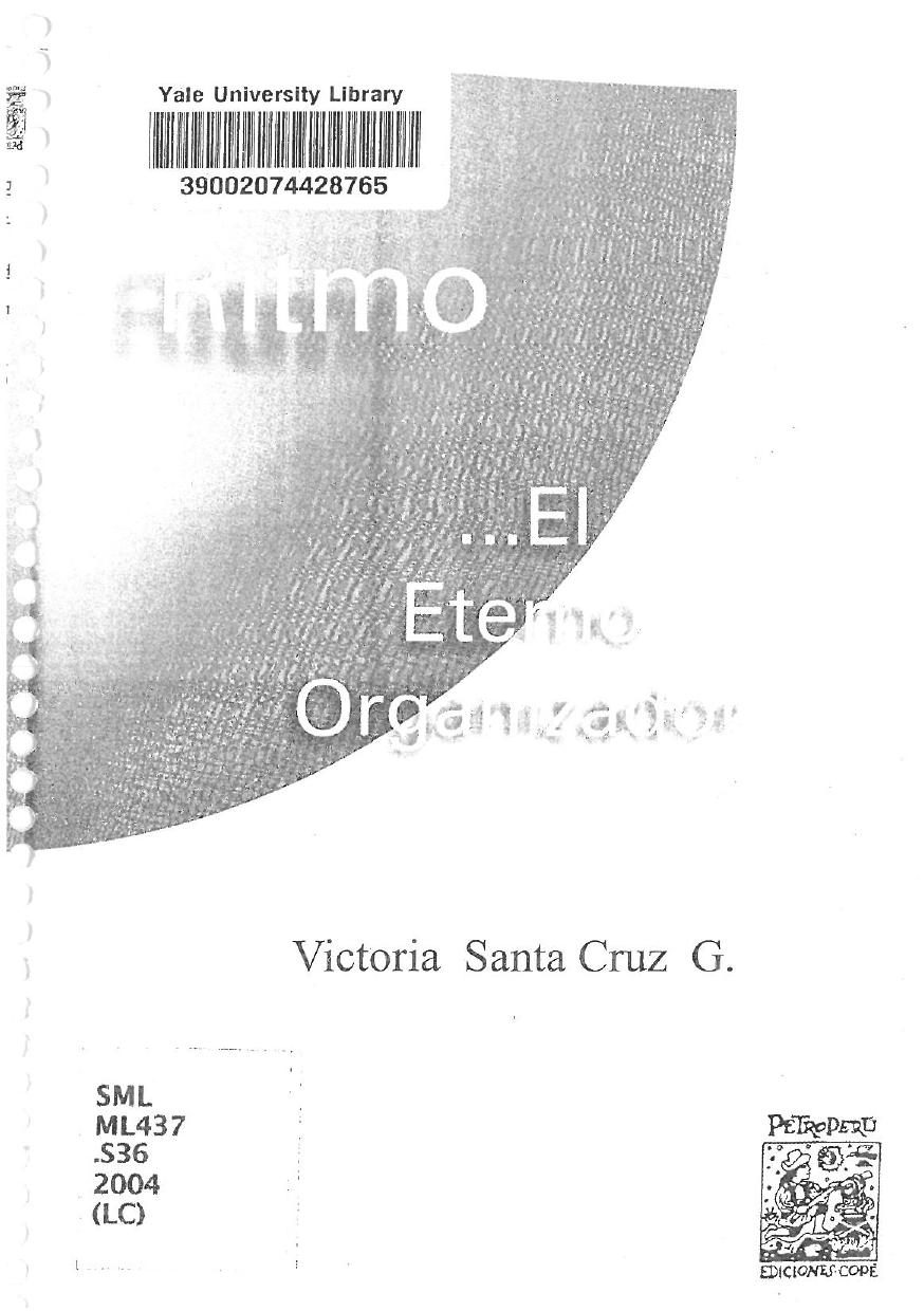 Ritmo el eterno organizador de Victoria Santa Cruz, portada del libro
