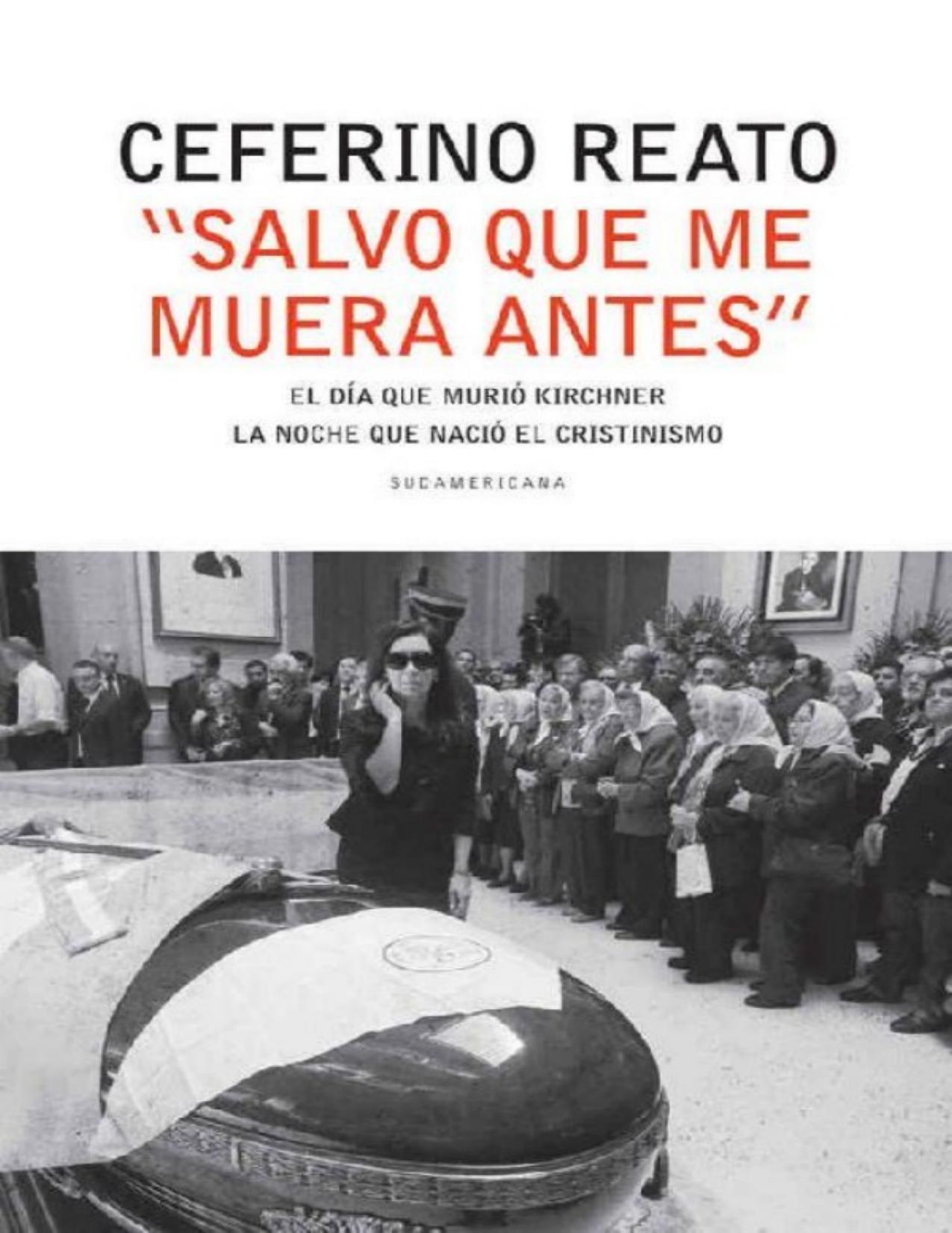 Salvo que me muera antes de Ceferino Reato, portada del libro