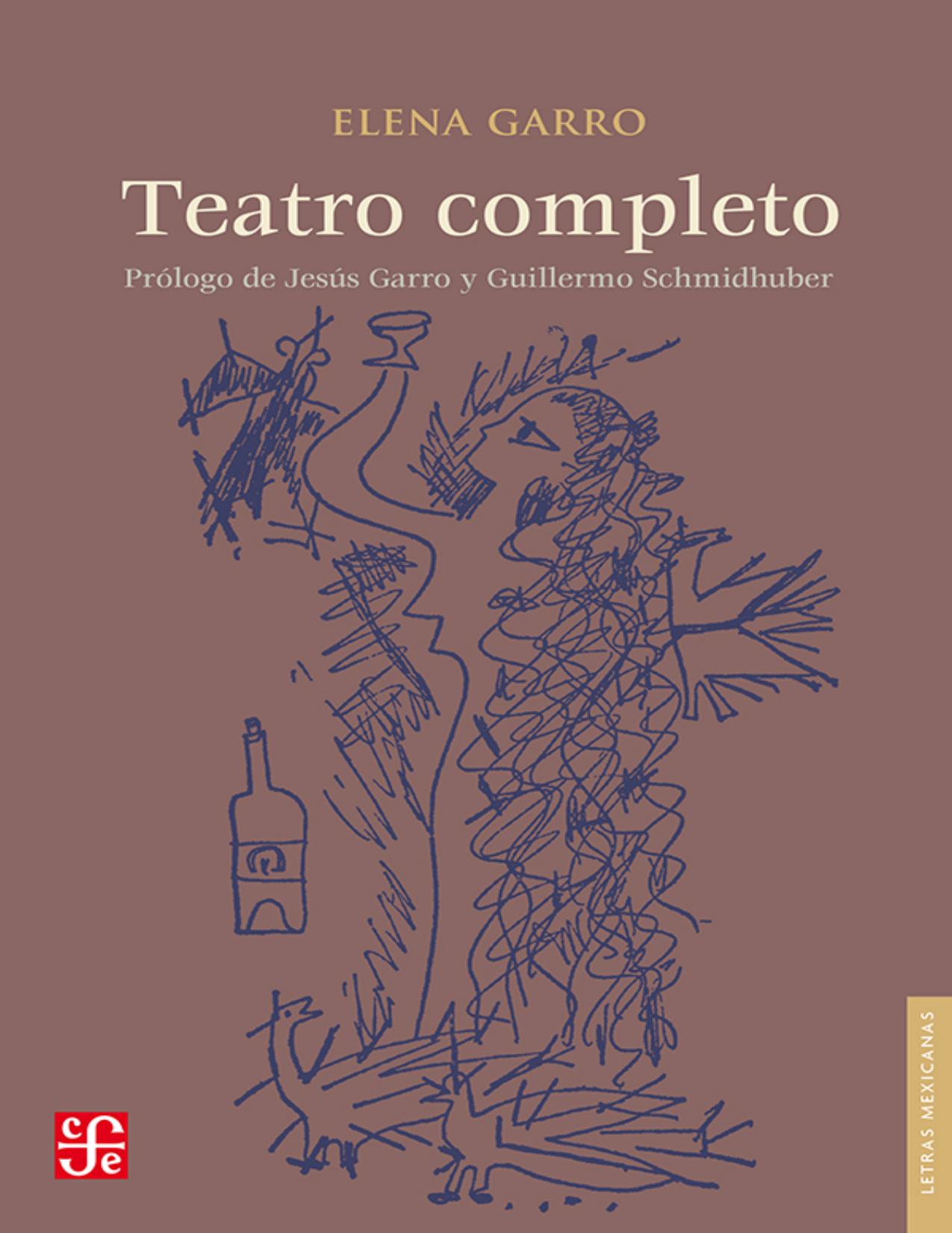 Teatro completo de Elena Garro, portada del libro