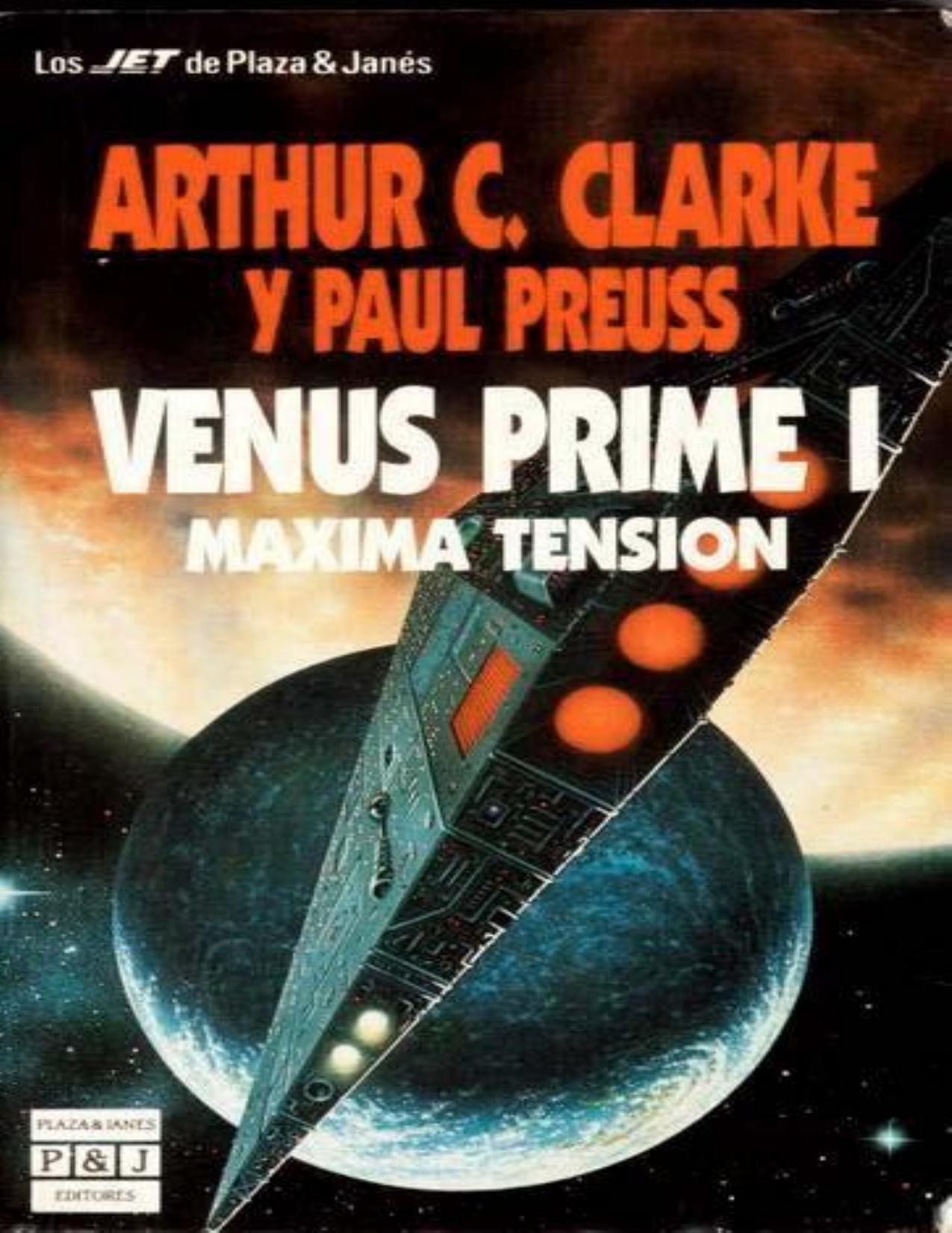 Venus Prime - Maxima tension de Arthur C Clarke, portada del libro