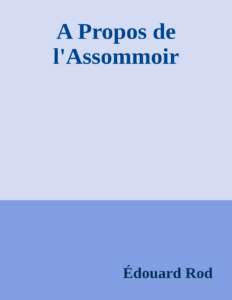 Couverture de A Propos de l'Assommoir