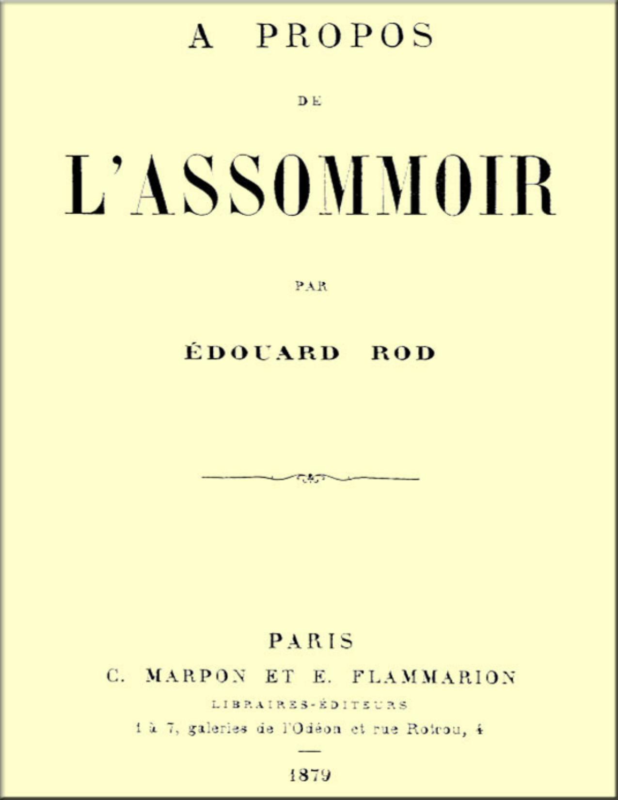 A Propos De LrsquoAssommoir