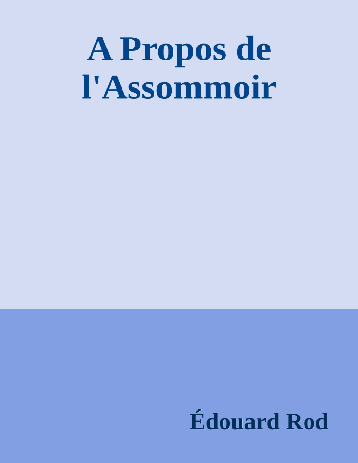 Couverture de A Propos de l'Assommoir