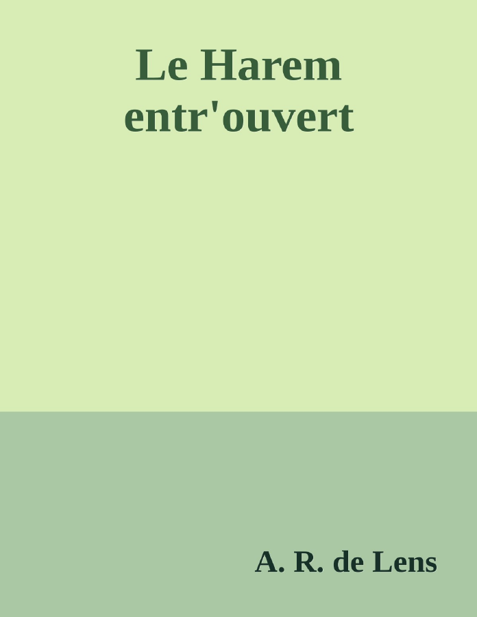 Couverture de Le Harem entr'ouvert