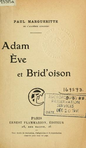 Adam Eve Et Bridrsquooison