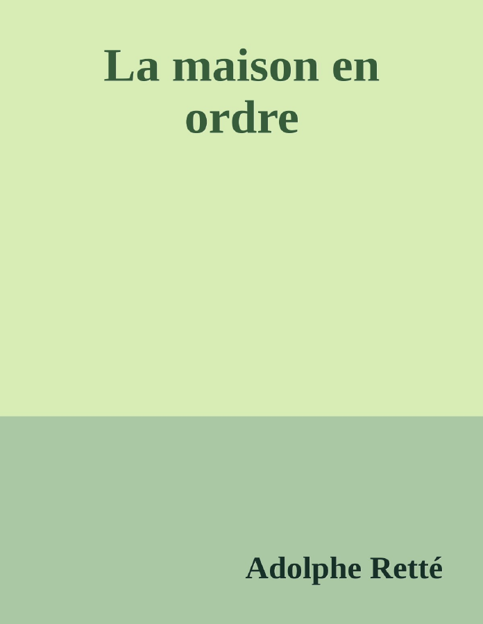 Couverture de La maison en ordre