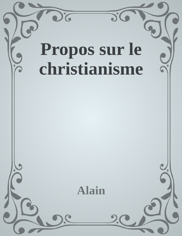 Couverture de Propos sur le christianisme