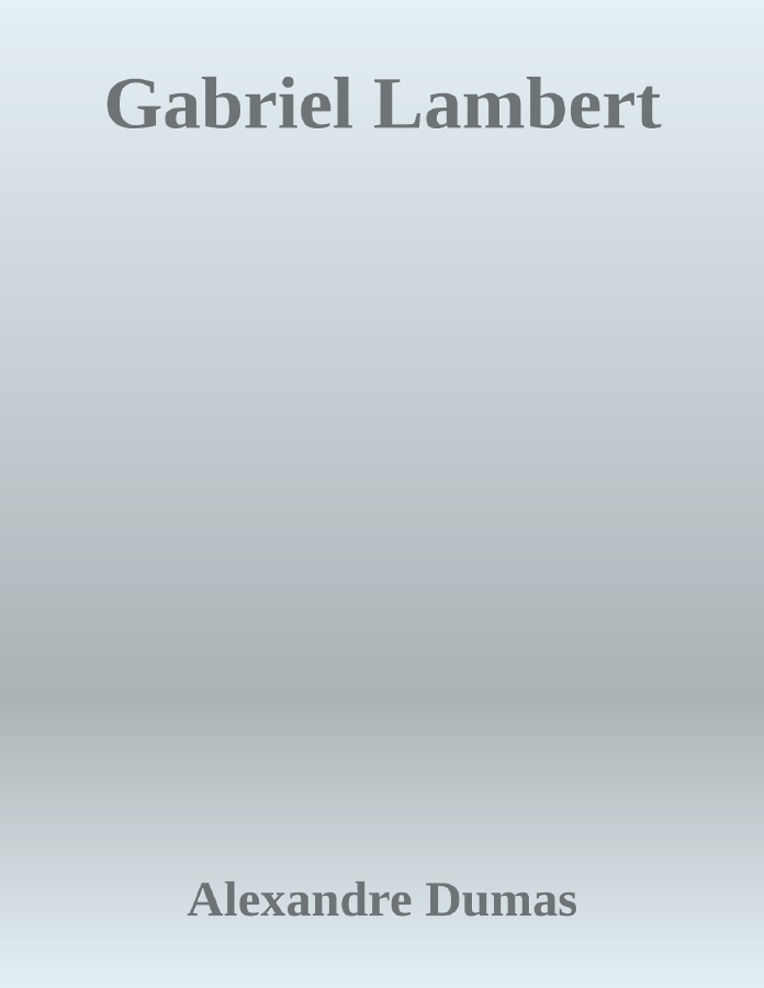 Couverture de Gabriel Lambert