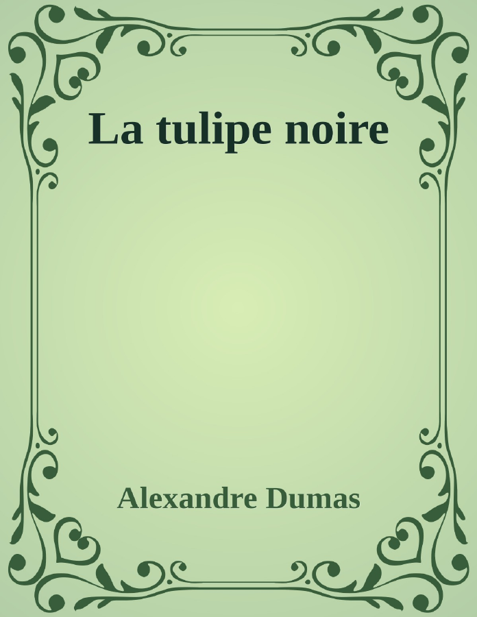 Couverture de La tulipe noire