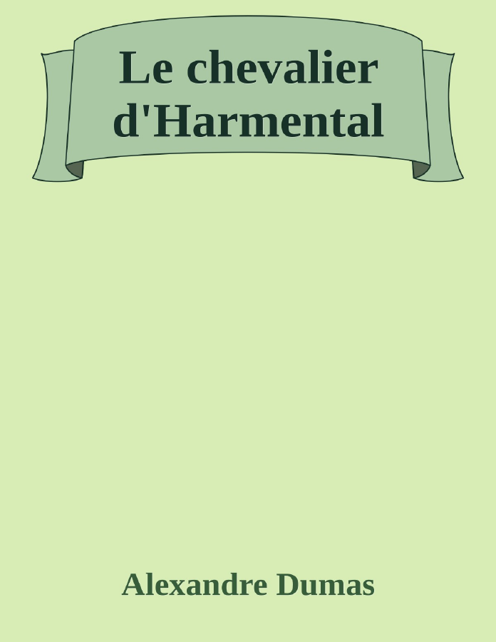Couverture de Le chevalier d'Harmental