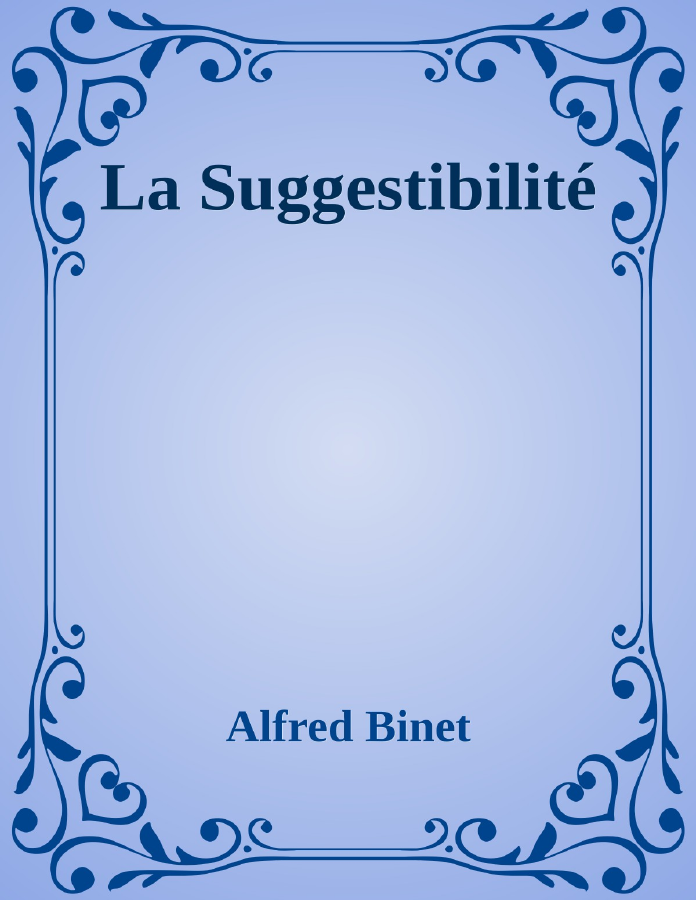 Couverture de La Suggestibilité