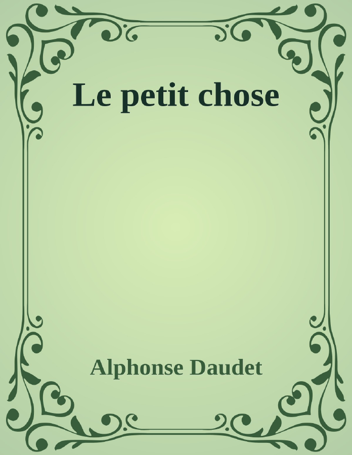 Couverture de Le petit chose