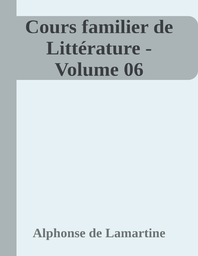 Couverture de Cours familier de Littérature - Volume 06