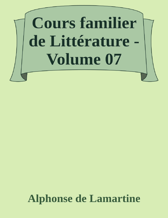 Couverture de Cours familier de Littérature - Volume 07