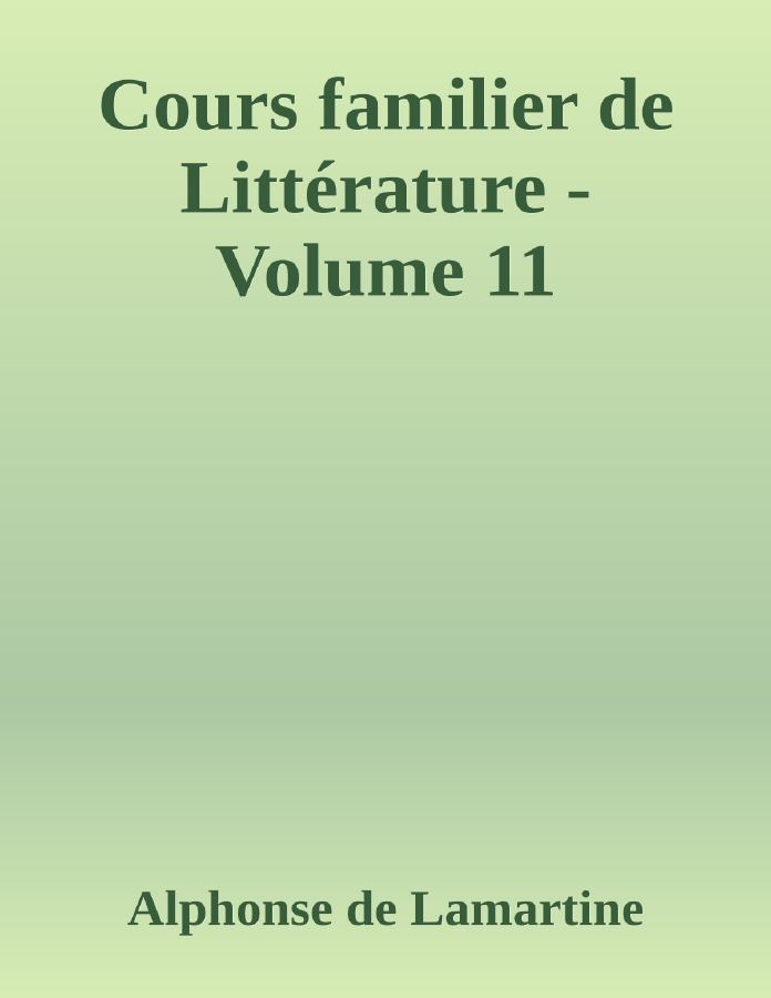 Couverture de Cours familier de Littérature - Volume 11
