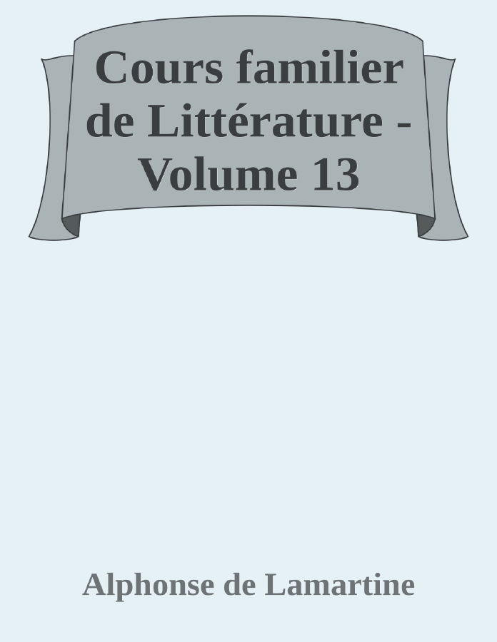 Couverture de Cours familier de Littérature - Volume 13