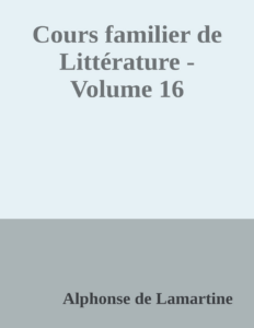 Couverture de Cours familier de Littérature - Volume 16