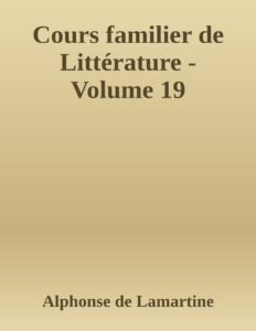 Couverture de Cours familier de Littérature - Volume 19