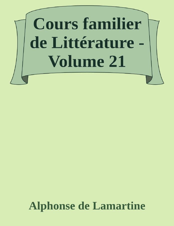 Couverture de Cours familier de Littérature - Volume 21