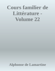 Couverture de Cours familier de Littérature - Volume 22