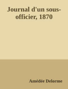 Couverture de Journal d'un sous-officier, 1870