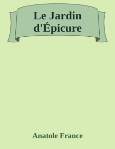 Couverture de Le Jardin d'Épicure