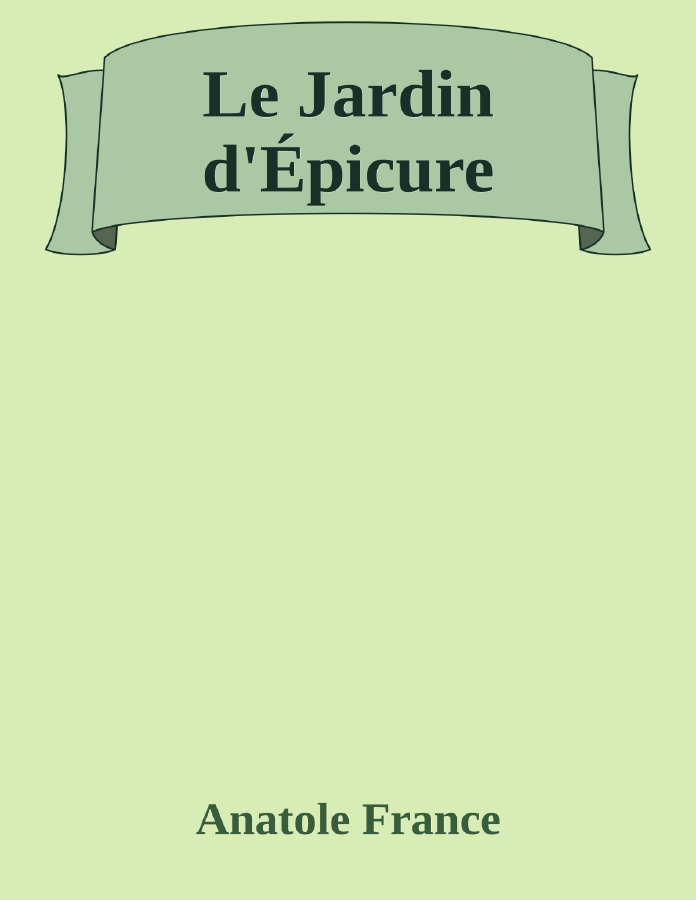 Couverture de Le Jardin d'Épicure