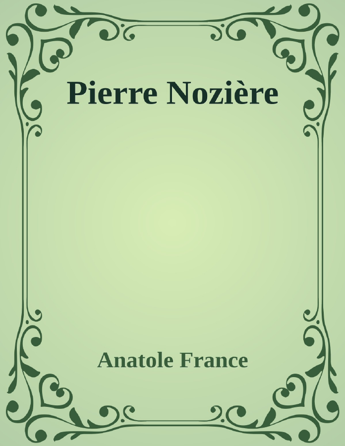 Couverture de Pierre Nozière
