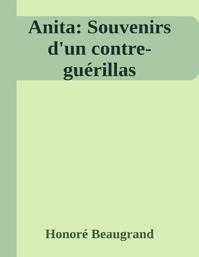 Couverture de Anita: Souvenirs d'un contre-guérillas