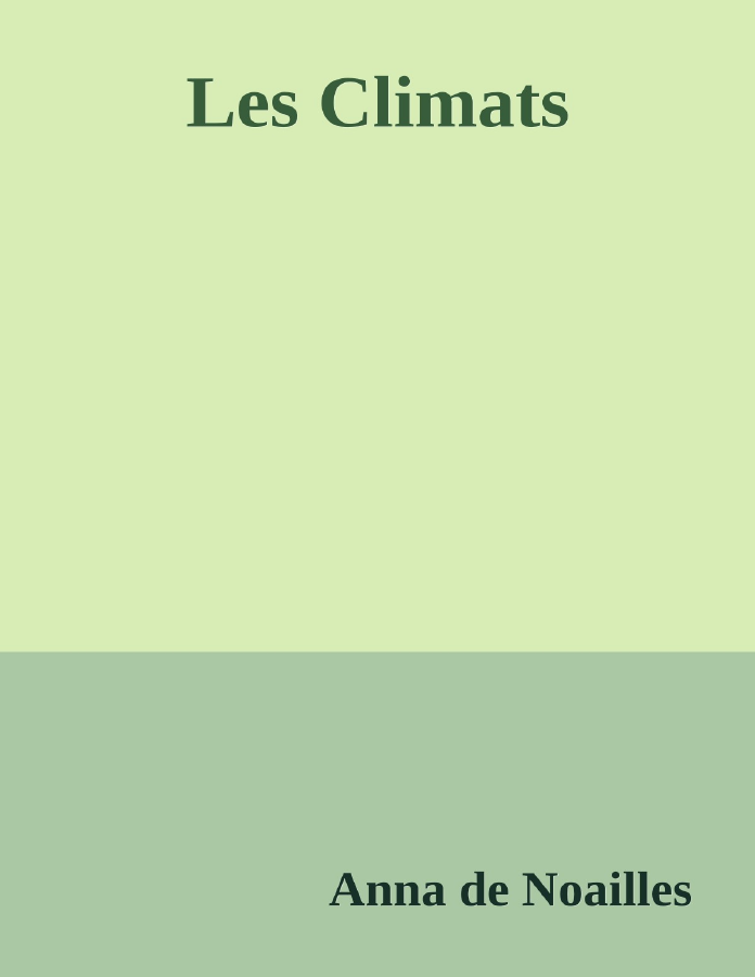 Couverture de Les Climats