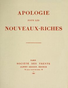 Apologie Pour Les Nouveaux Riches