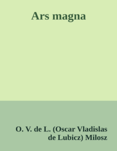 Couverture de Ars magna