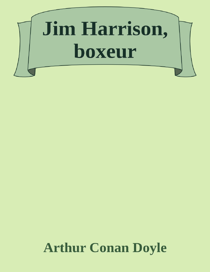 Couverture de Jim Harrison, boxeur