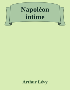Couverture de Napoléon intime