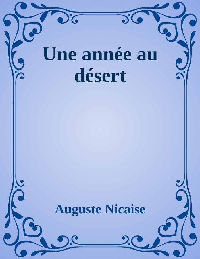 Couverture de Une année au désert