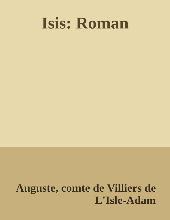 Couverture de Isis: Roman