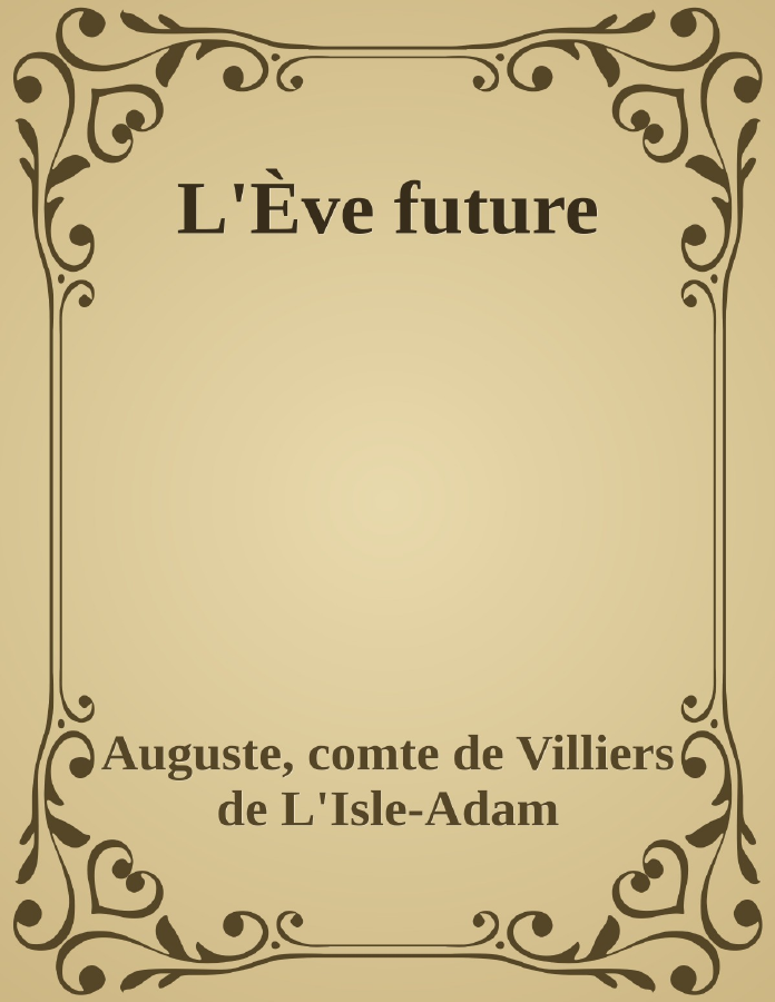 Couverture de L'Ève future