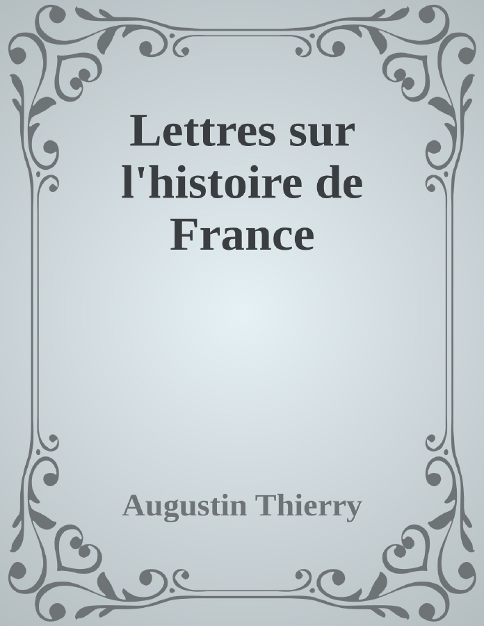 Couverture de Lettres sur l'histoire de France