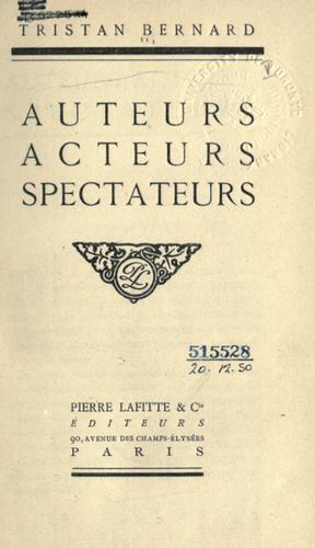 Auteurs Acteurs Spectateurs