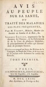 Avis Au Peuple Sur Sa Sante Ou Traite Des Maladies Les