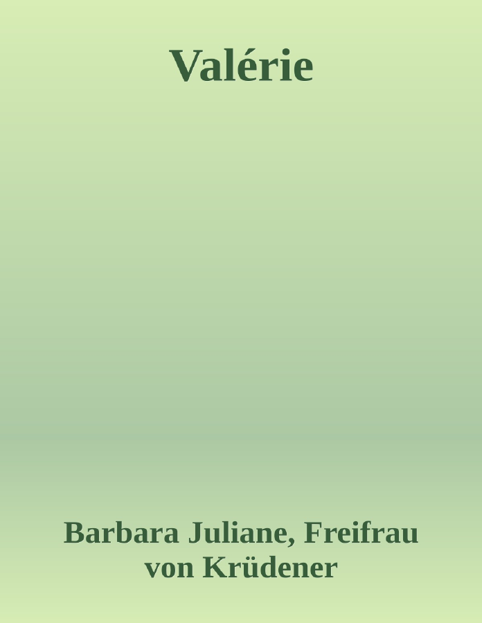 Couverture de Valérie