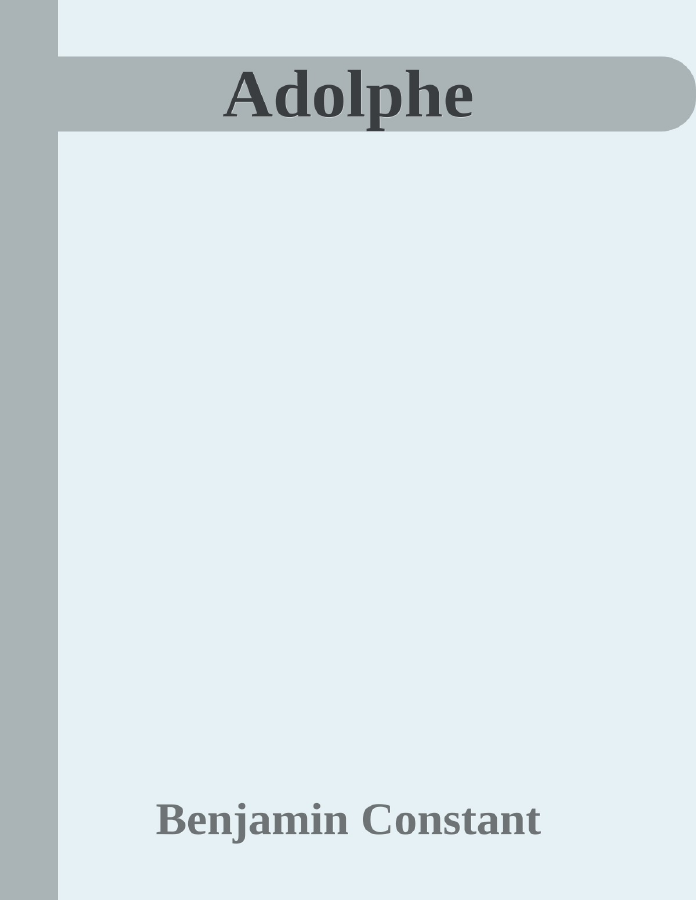 Couverture de Adolphe