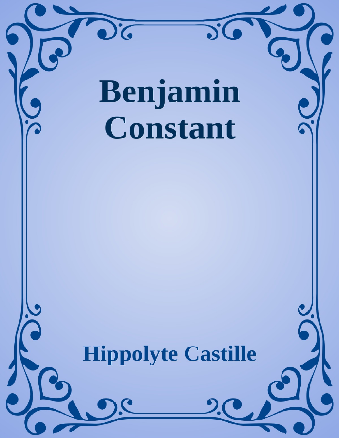 Couverture de Benjamin Constant