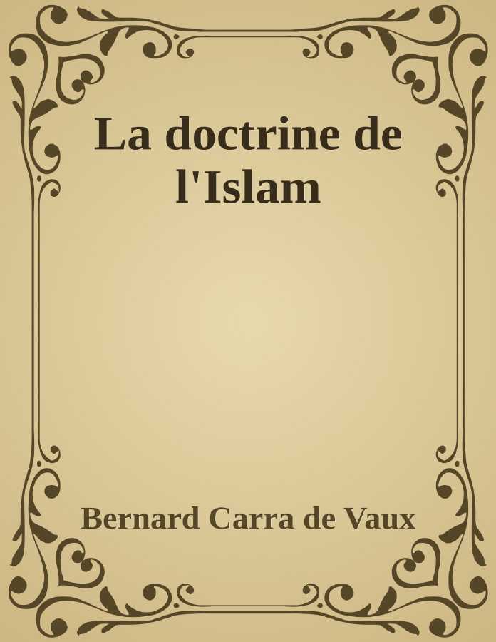 Couverture de La doctrine de l'Islam